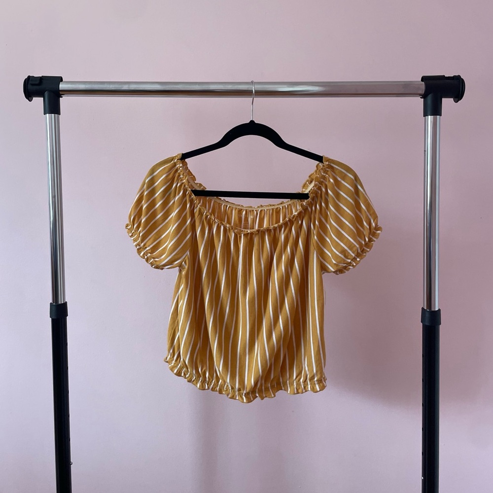 Striped Off the Shoulder Top